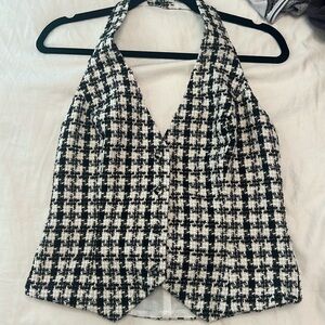 Houndstooth women’s vest top summery